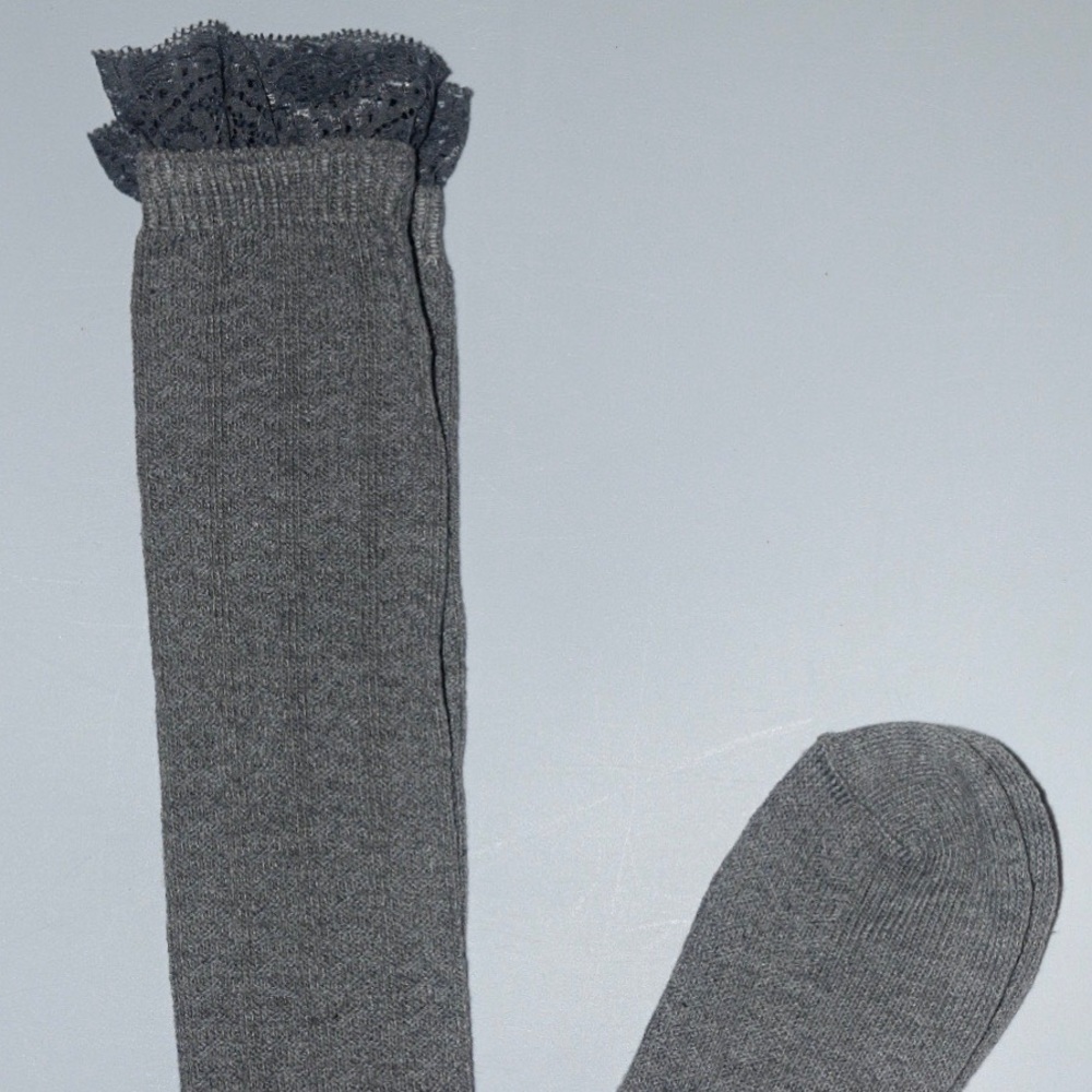 Grey Knee High Socks